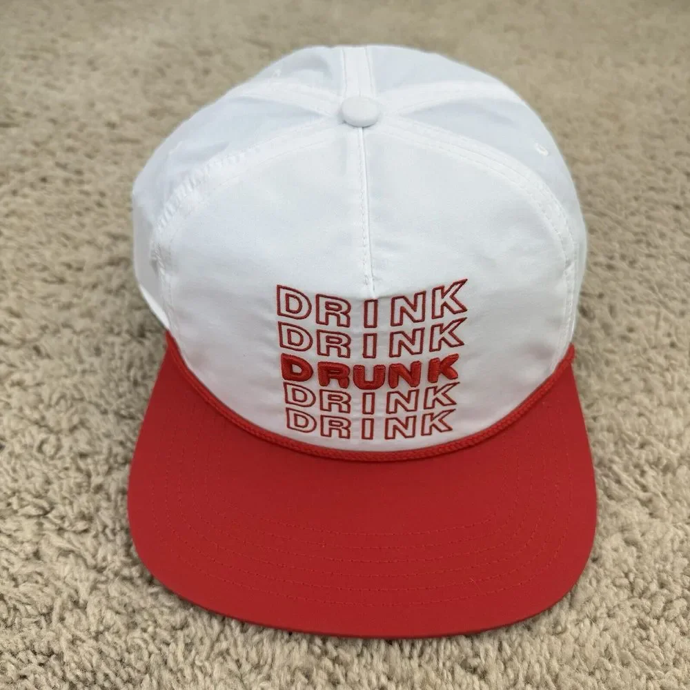 Drink Drunk Ordinary Crowns Hat Trucker Snapback White Red Roped Pop Culture Cap